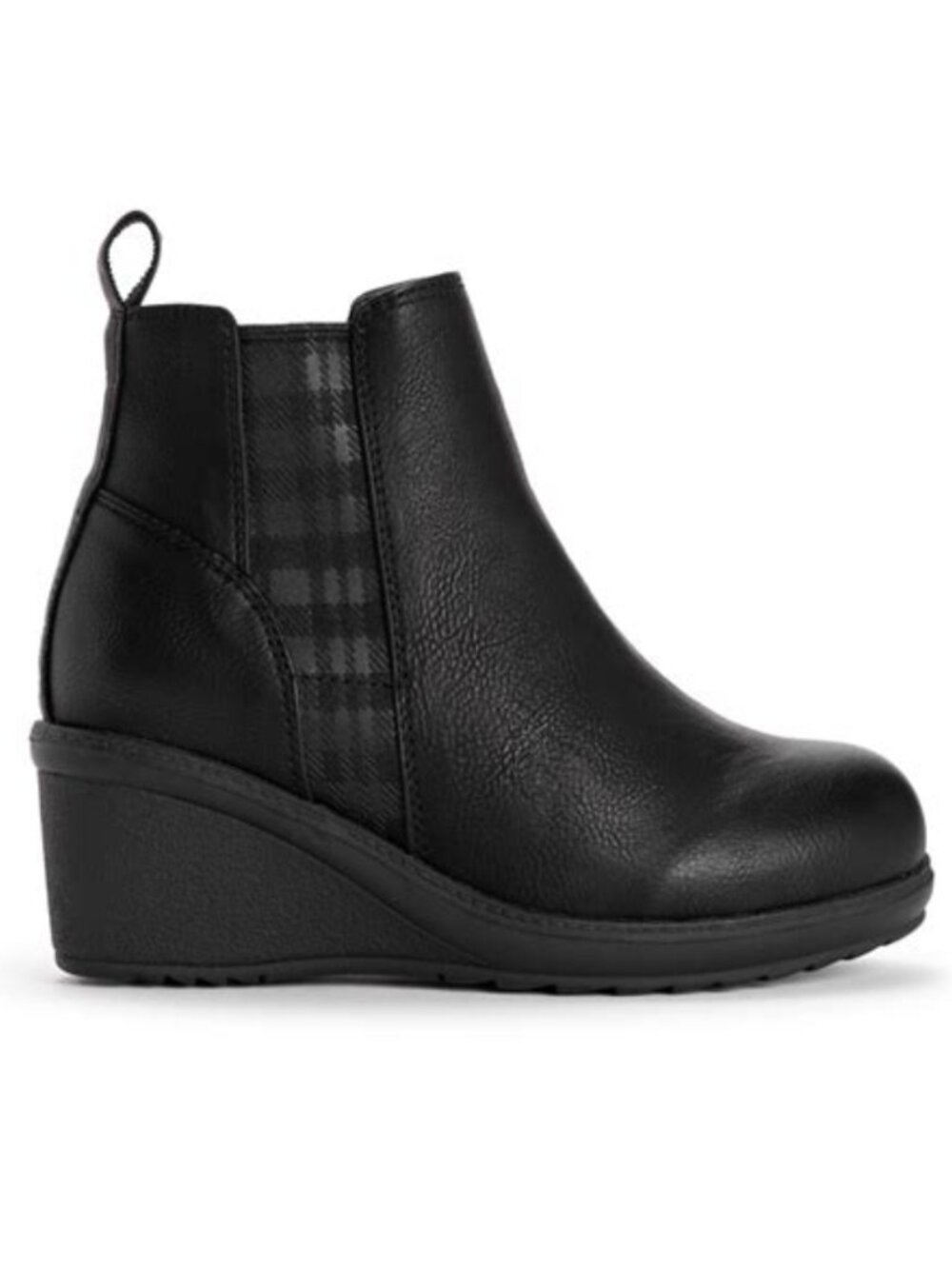 Muk Luks Oxford wedge ankle booties 6.5 black